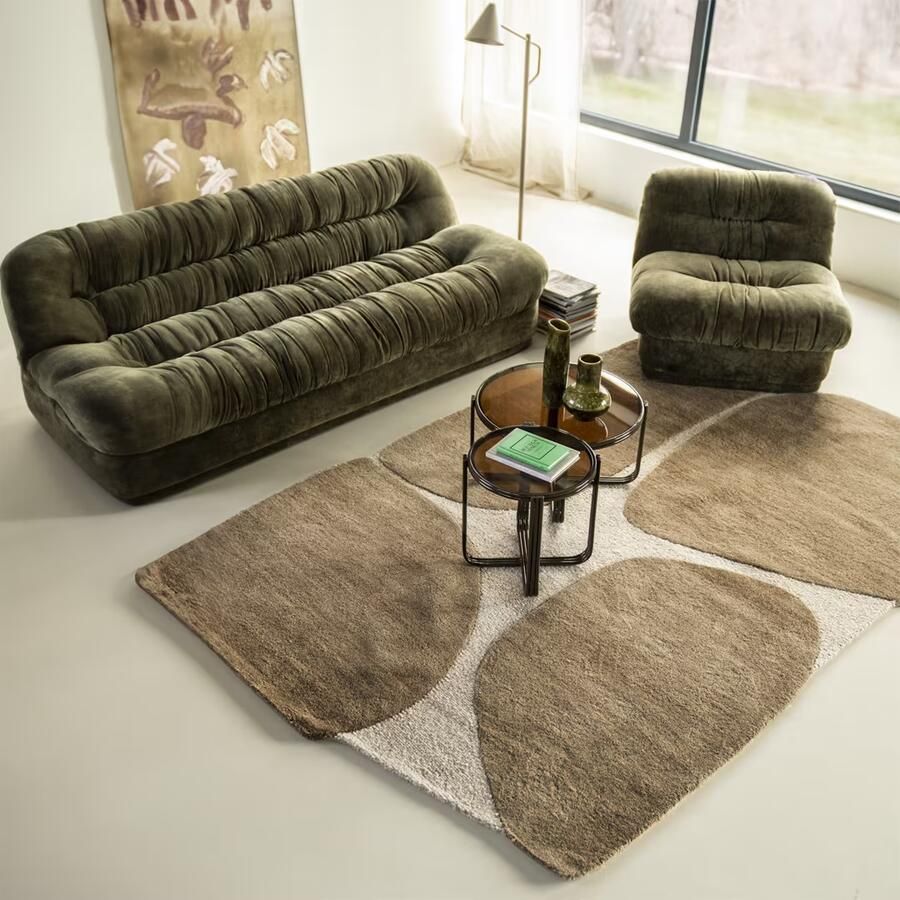 By-Boo Organisch Vloerkleed Iwa 190 x 290cm Bruin