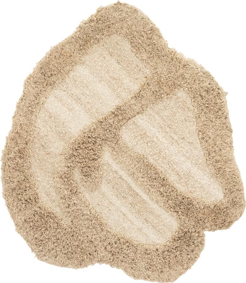 By-Boo Organisch Wandkleed Kabe 120 x 120cm Bruin