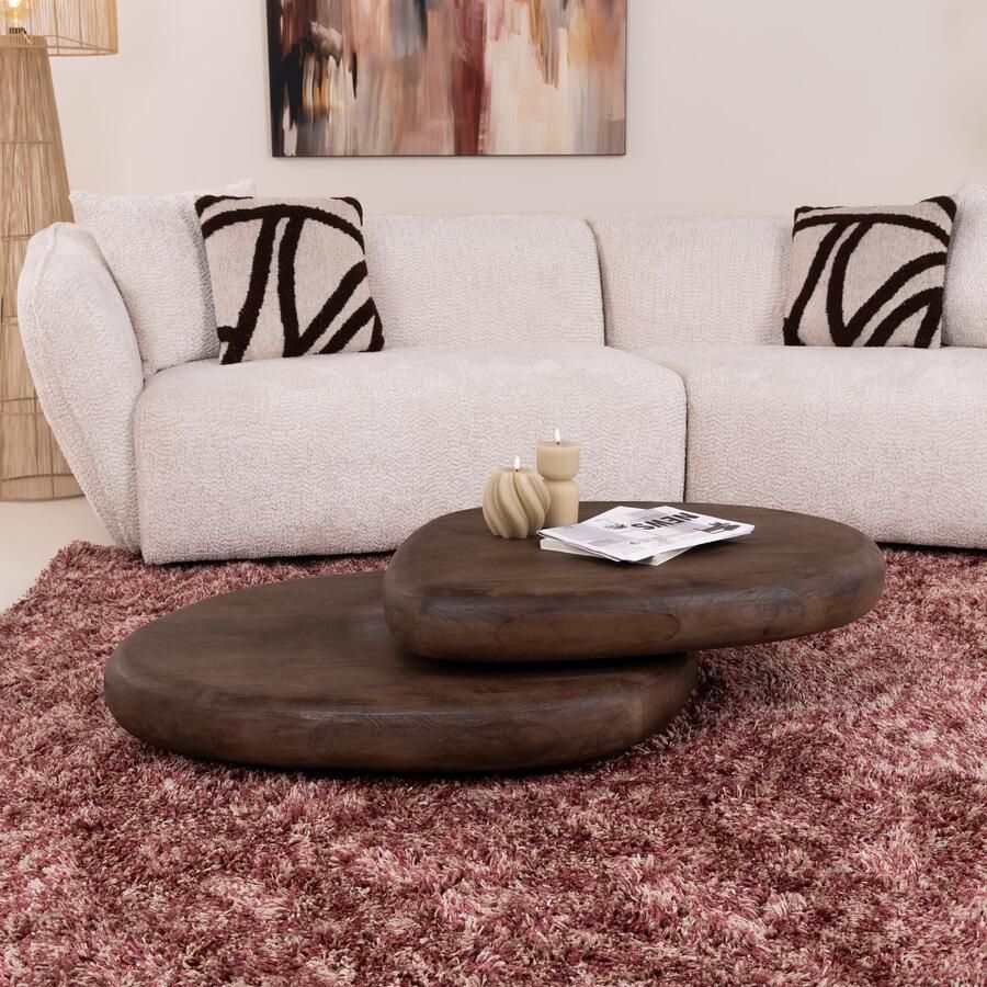 By-Boo Organische Salontafel Kabo Mangohout Bruin