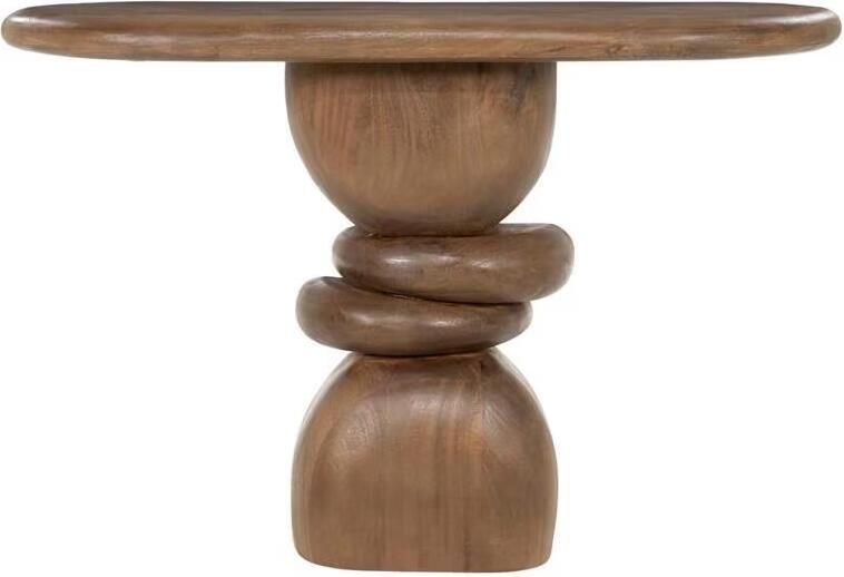 By-Boo Organische Sidetable Sui Mangohout 120cm Bruin Ovaal