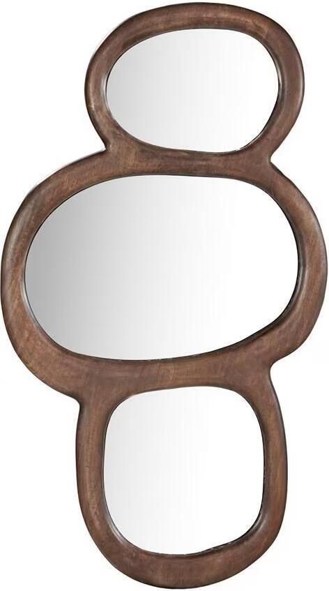 By-Boo Organische Spiegel Katachi Walnoot 79 x 40cm Bruin