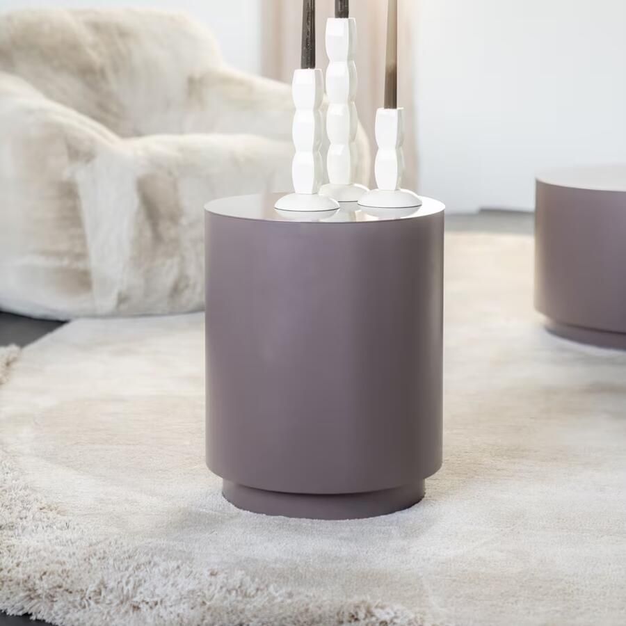 By-Boo | Bijzettafel Mesita Dark Taupe | Woonkamertafels | Bijzettafel