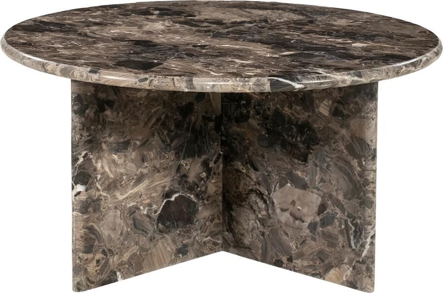 By-Boo Ronde Salontafel Sereno Marmer 70cm Bruin