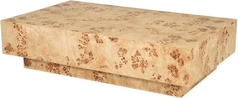 By-Boo Salontafel Dean MDF en populierenfineer 117 x 70cm Bruin