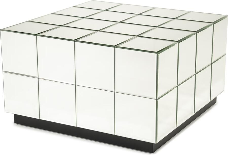 By-Boo Salontafel Flectron Glas 60 x 60cm Chrome Vierkant