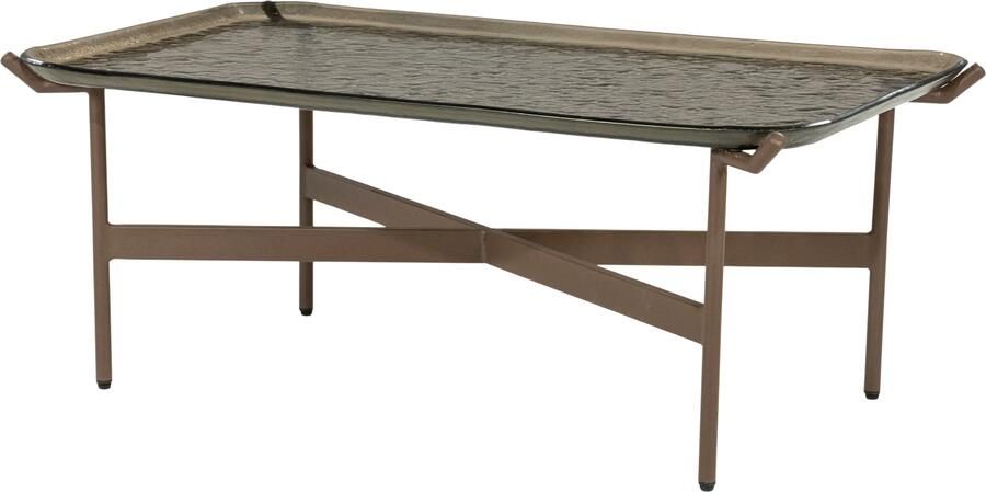 By-Boo Salontafel Liri Glas 98 x 58cm Bruin