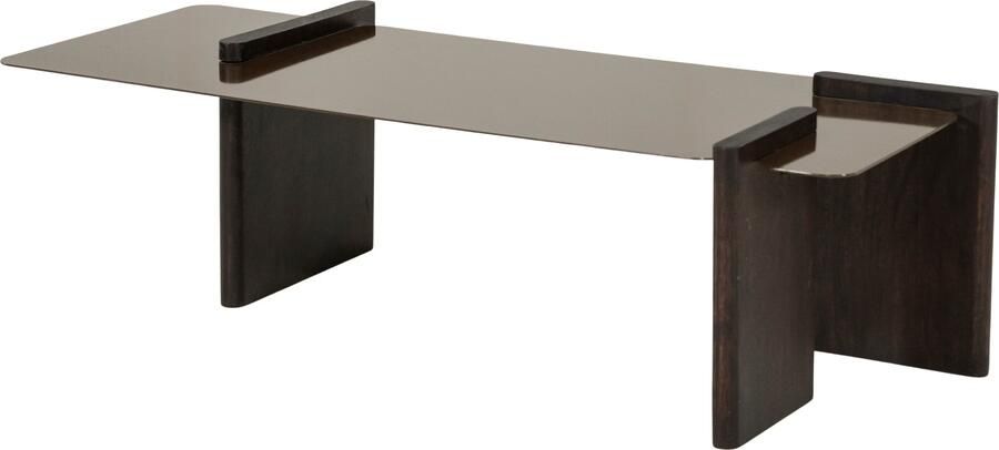 By-Boo Salontafel Voro Mangohout en ijzer 103 x 43cm Bruin