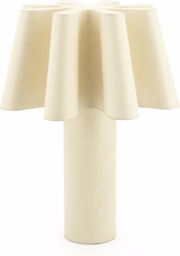 By-Boo Tafellamp Meander Handgemaakt papier 50cm hoog Natuurlijk