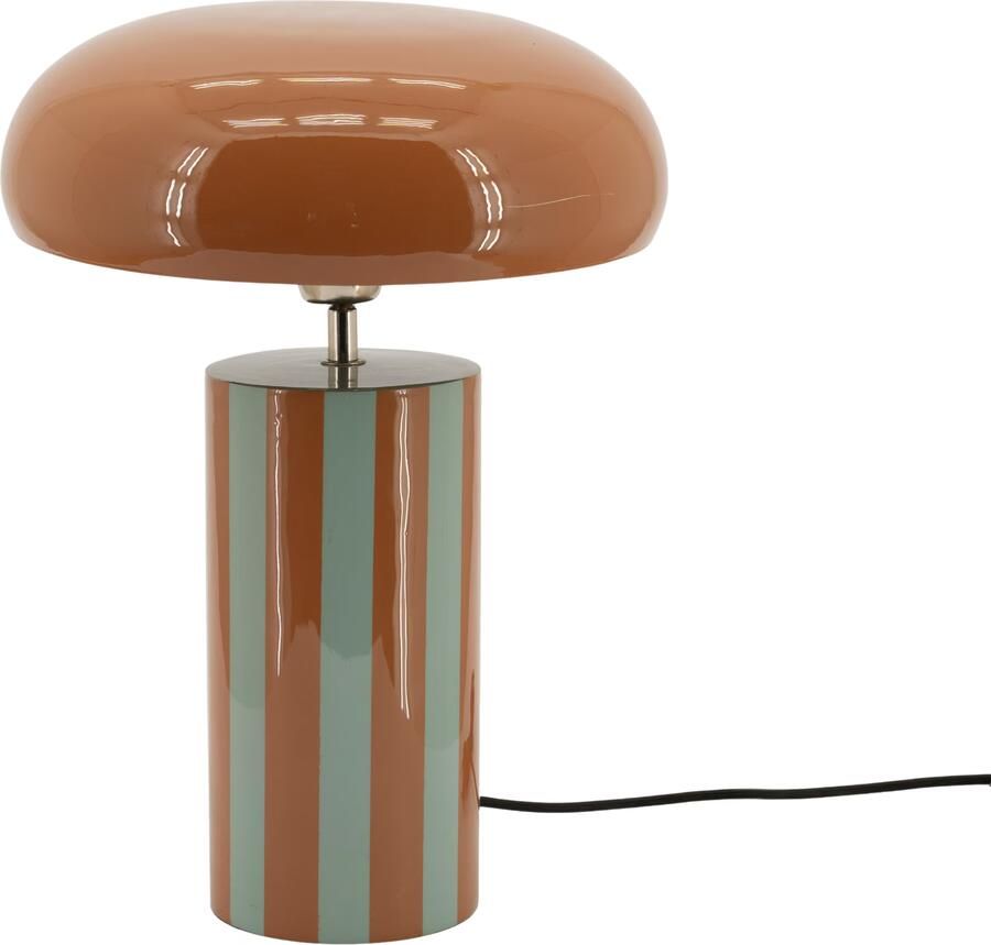 By-Boo Tafellamp Streepz Bruin Blauw