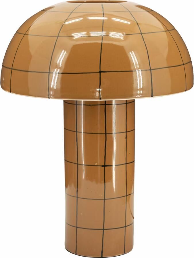 By-Boo Tafellamp Trazo Keramiek Bruin