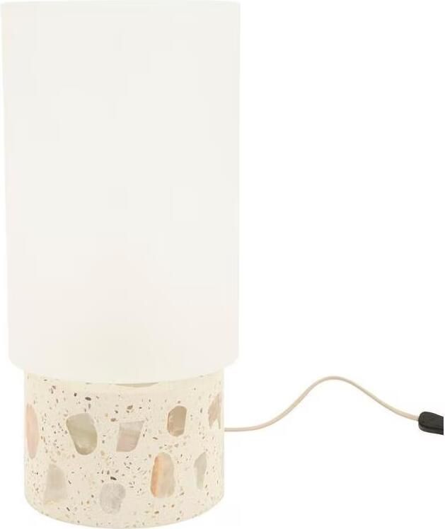 By-Boo Tafellamp Usva Alabaster en glas 46cm Wit