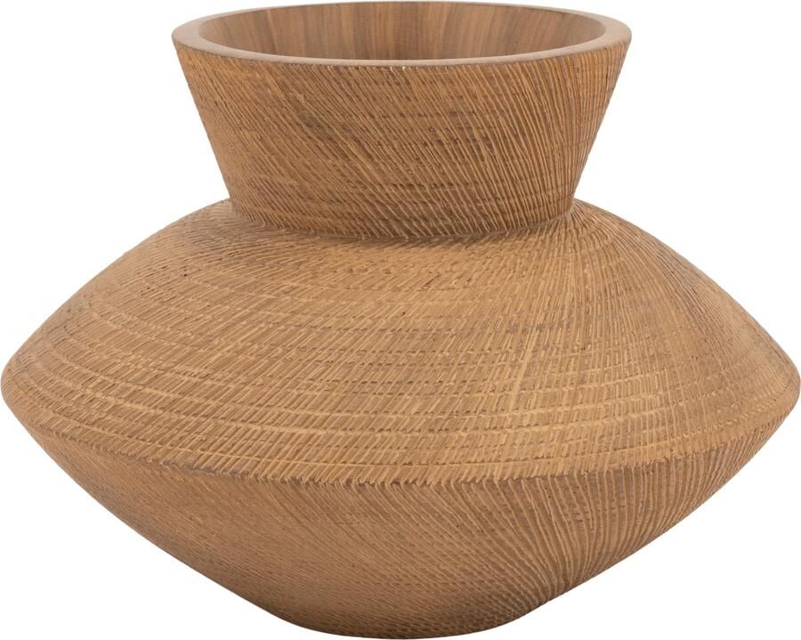 By-Boo Vaas Avena Resin 23cm Bruin