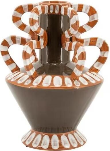 By-Boo Vaas Dusa 2 28cm hoog Bruin