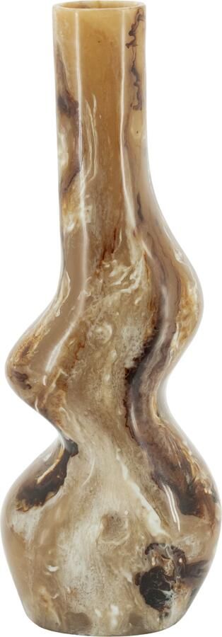 By-Boo Vaas Stonea Marmerlook 59cm Bruin