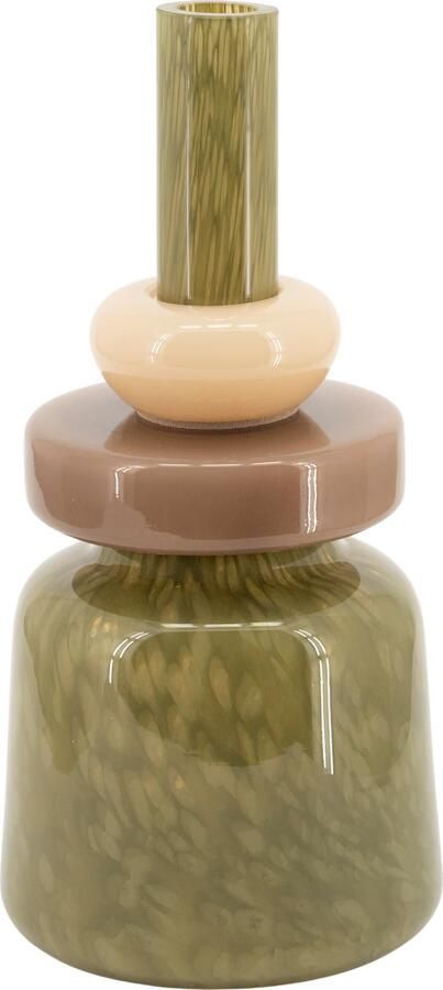 By-Boo Vaas Toras 40cm Groen Bruin