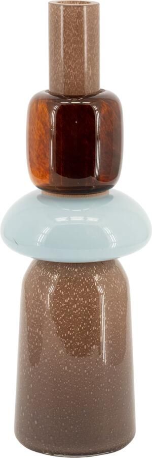 By-Boo Vaas Toras 46cm Blauw Bruin