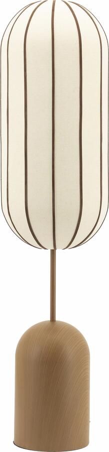 By-Boo Vloerlamp Cocoon Linnen en leder 145cm Bruin