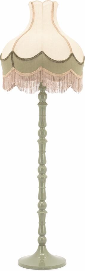 By-Boo Vloerlamp Fringaloo Katoen en jute Groen