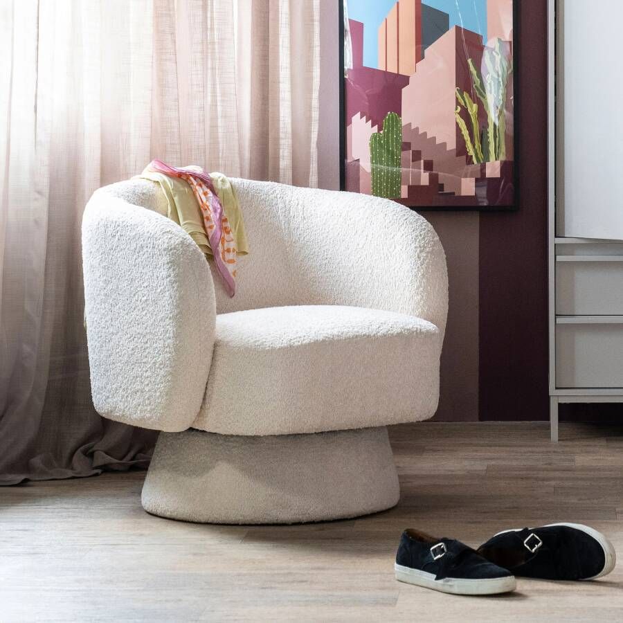 By-Boo Draaifauteuil Balou Bouclé Beige