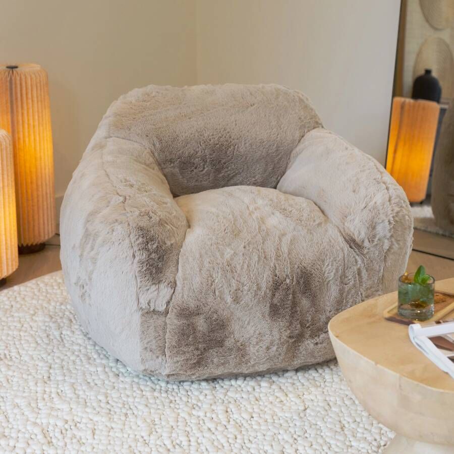 By-Boo Fauteuil Hug Fluffy Taupe