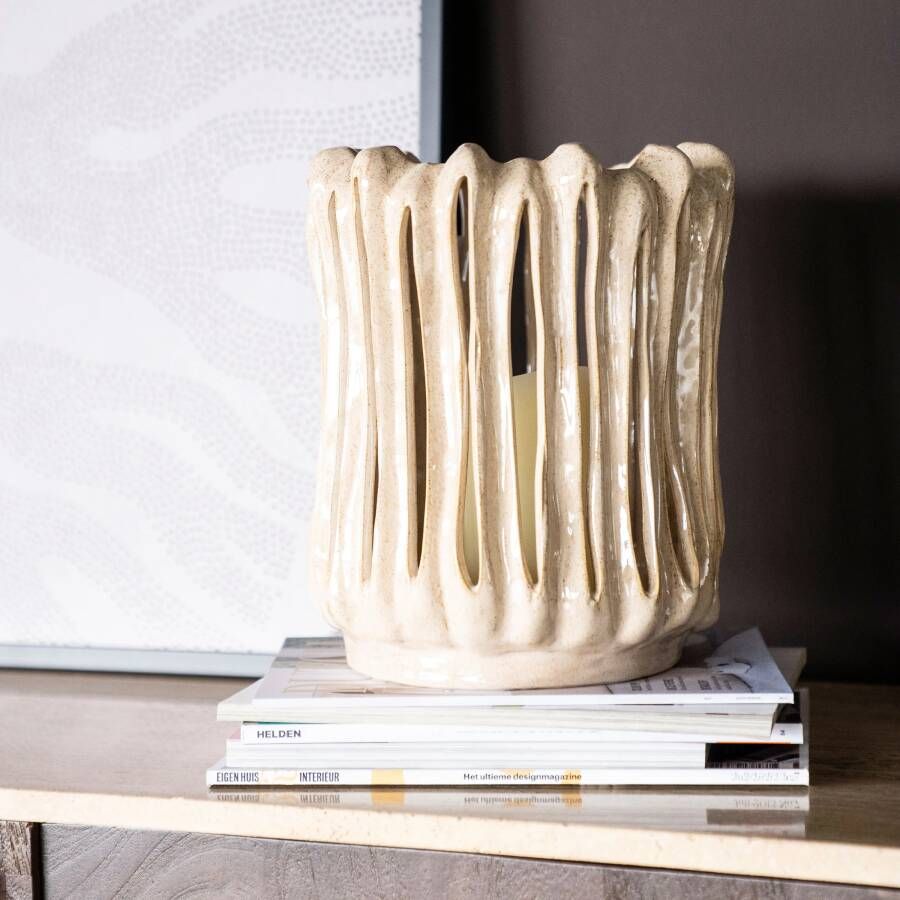 By-Boo Kaarshouder Alba 28cm hoog Beige