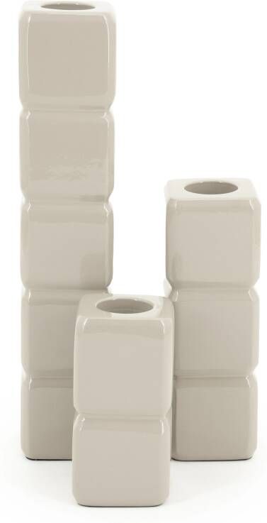 By-Boo Kaarshouder Cube Set van 3 stuks Taupe