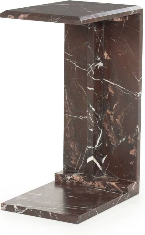 By-Boo Laptoptafel Mirage Marmer Rood Vierkant