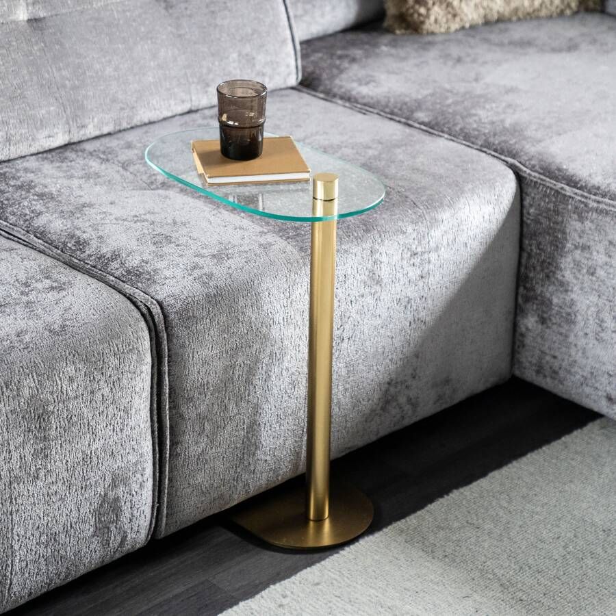 By-Boo Laptoptafel Plato 55cm hoog Goud Ovaal