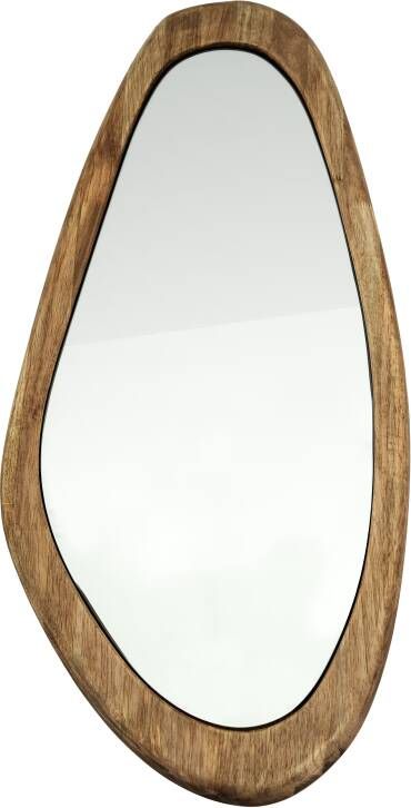 By-Boo Organische Spiegel Laban Hout 85 x 40cm Natuurlijk Japandi
