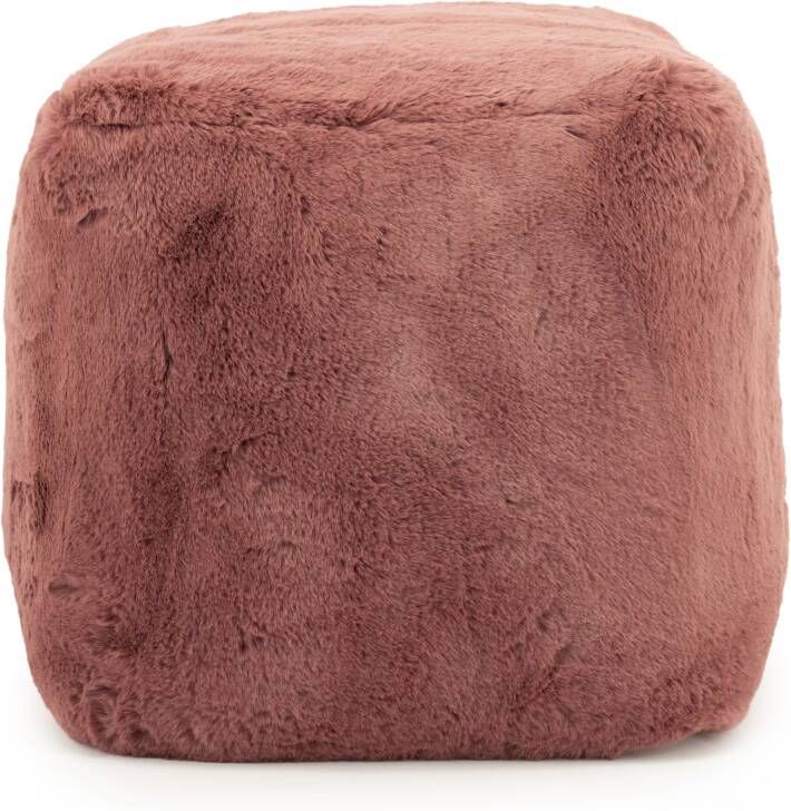 By-Boo | Pouf Mosa Burgundy | Woonaccessoires | Poef
