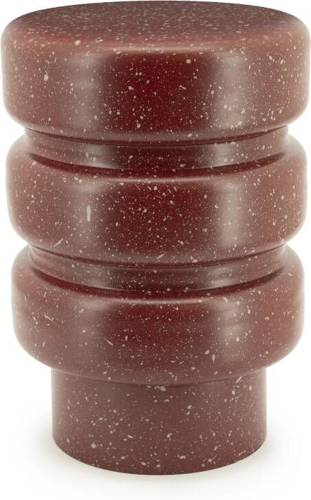 By-Boo Ronde Bijzettafel Spatter 30cm Burgundy
