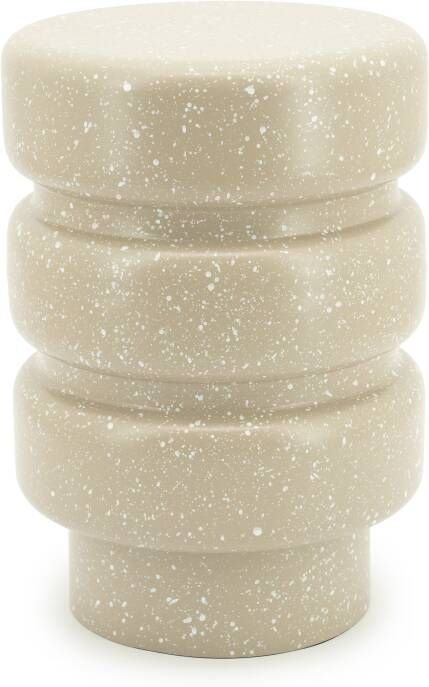 By-Boo Ronde Bijzettafel Spatter 30cm Taupe
