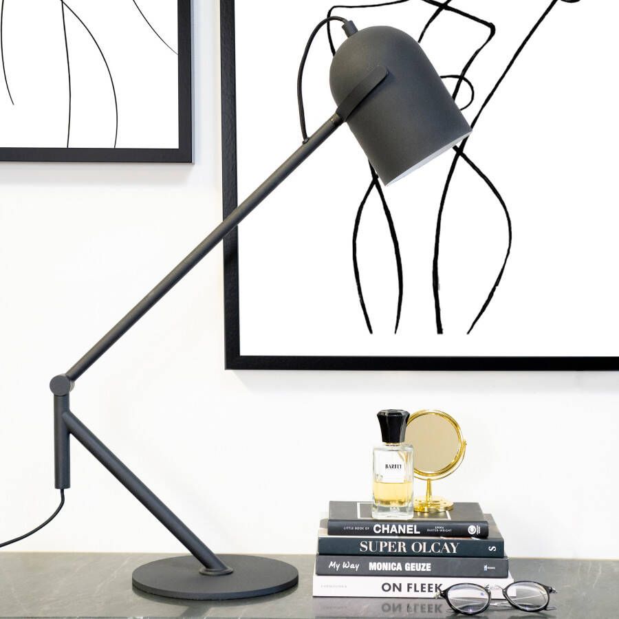 By-Boo Metalen tafellamp Sleek | Zwart