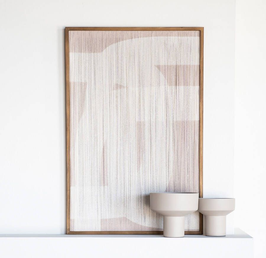 By-Boo Geweven Wandpaneel Yoko 90 x 60cm Off White