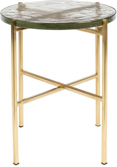 Dutchbone Bijzettafel 'Vidrio' 40cm kleur Brass