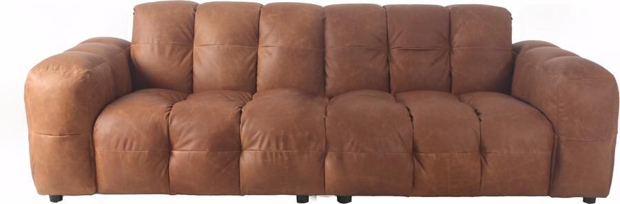 Dutchbone | Bank Hackman 3-zitsbank Leather Cognac | Zitmeubels woonkamer | 3-zitsbank - Foto 2