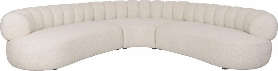 Dutchbone 7-zits Organische Hoekbank Duvane 286 x 286cm Geweven stof Beige