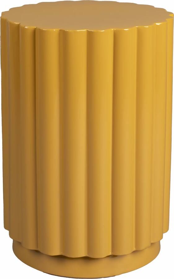 Dutchbone Bijzettafel Kruk Camila Okergeel Rond - Foto 3