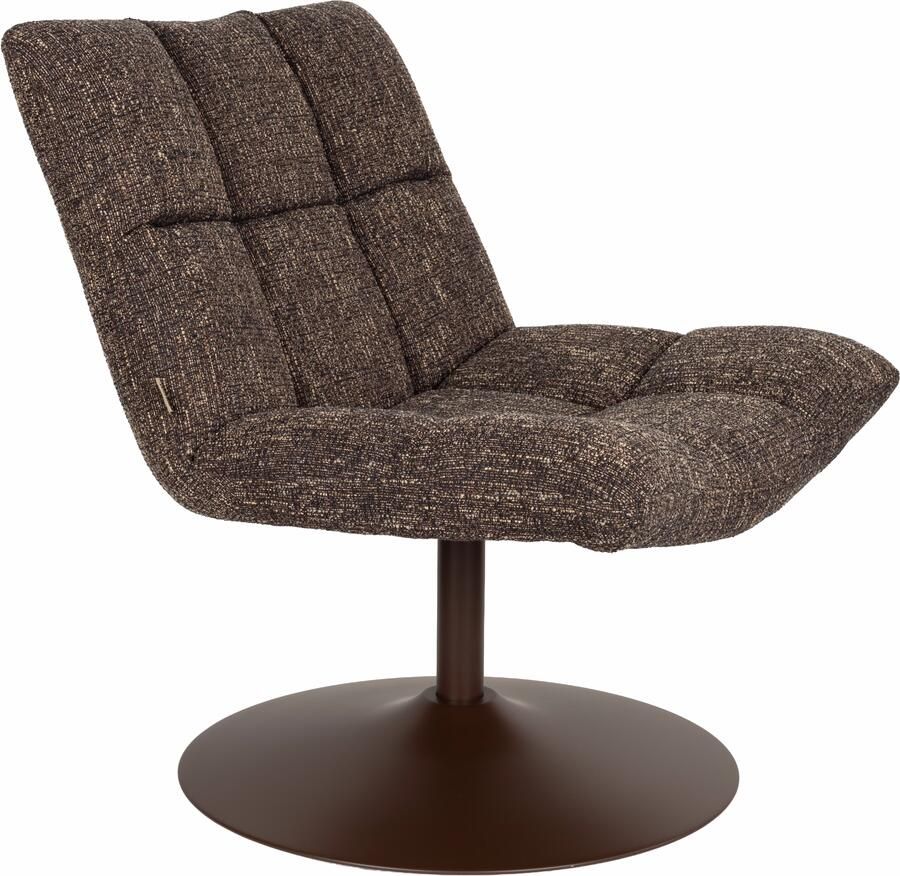 Dutchbone Draaifauteuil Bar Grof geweven stof Donkerbruin