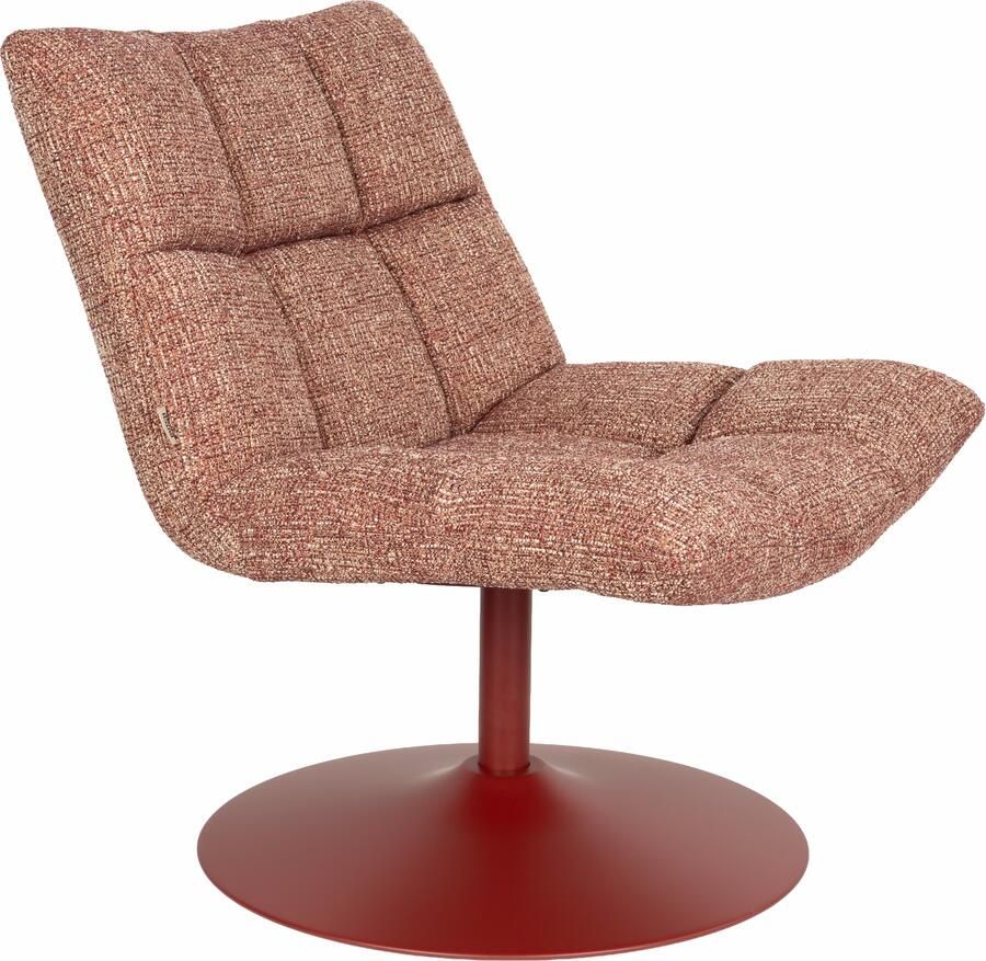 Dutchbone Draaifauteuil Bar Grof geweven stof Rood