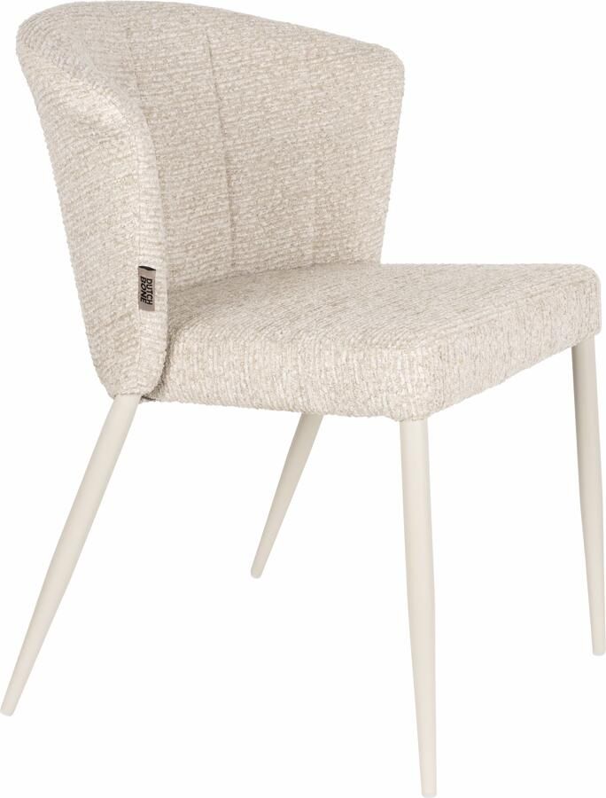 Dutchbone Eetkamerstoel Georgia Chenille Beige