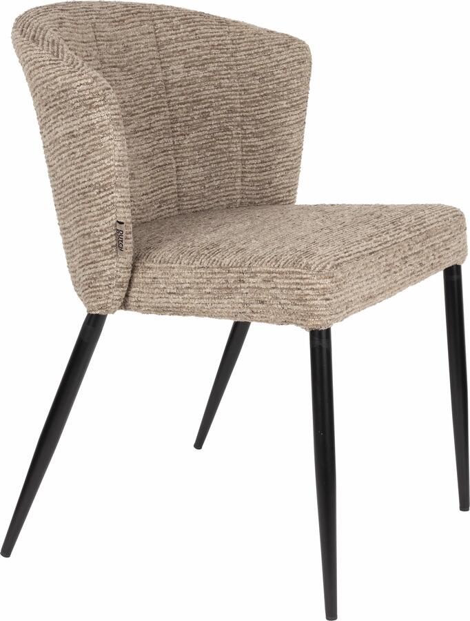 Dutchbone Eetkamerstoel Georgia Chenille Bruin