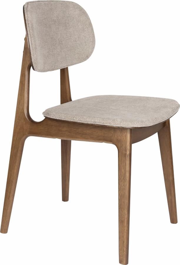 Dutchbone Eetkamerstoel Marais Geweven stof en hout Beige