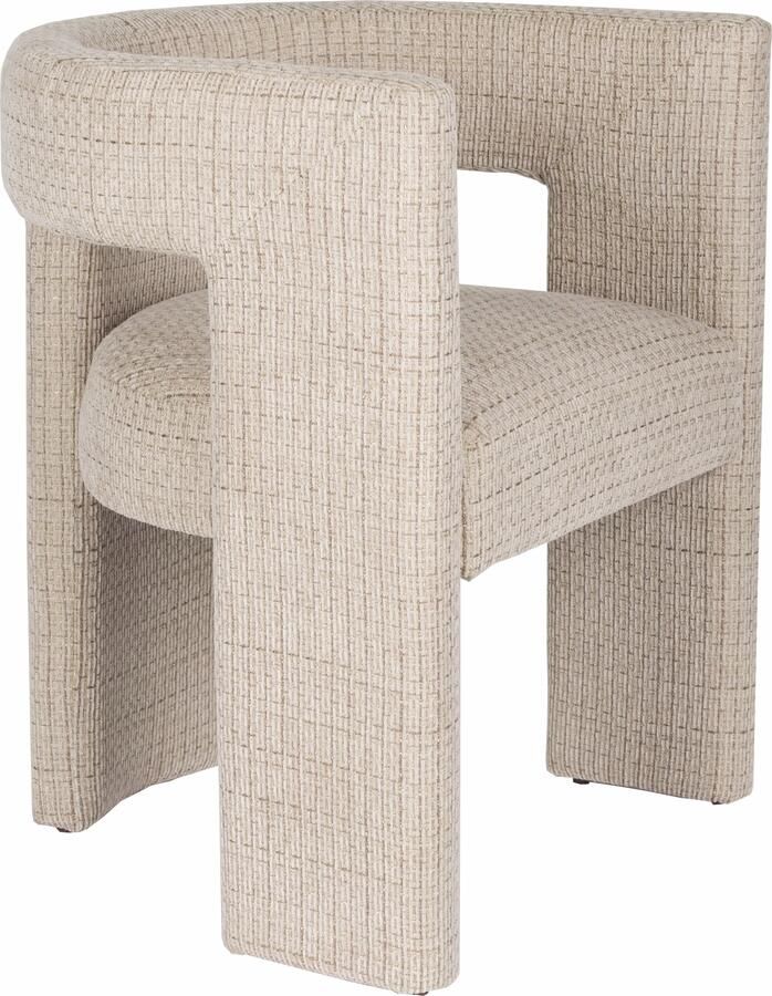 Dutchbone | Dining Eetkamerstoel Medina Off White | Zitmeubels eetkamer | Armstoel