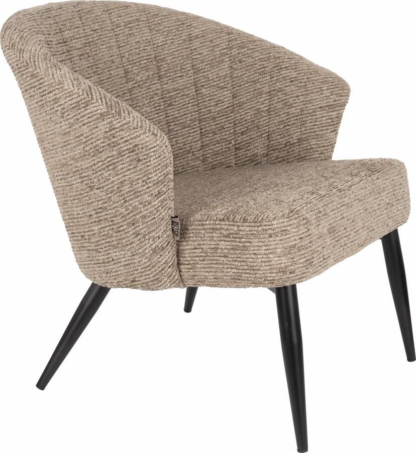 Dutchbone Fauteuil Georgia Chenille Bruin
