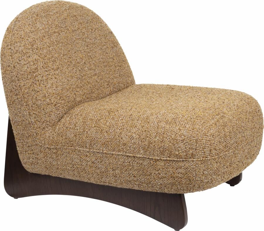 Dutchbone Fauteuil Loom Bouclé en hout Bruin