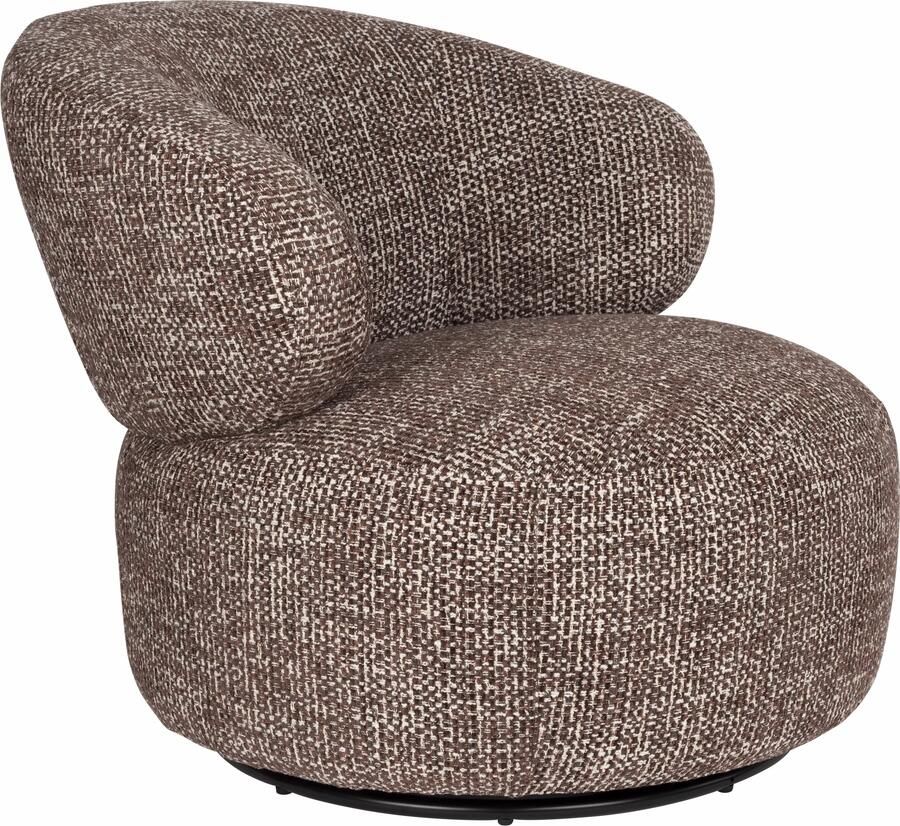 Dutchbone Fauteuil Walter Grof geweven stof Bruin