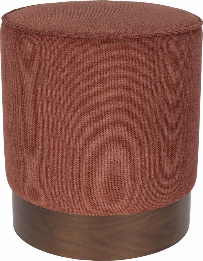 Dutchbone Hocker Bellevue Geweven stof en hout Rood