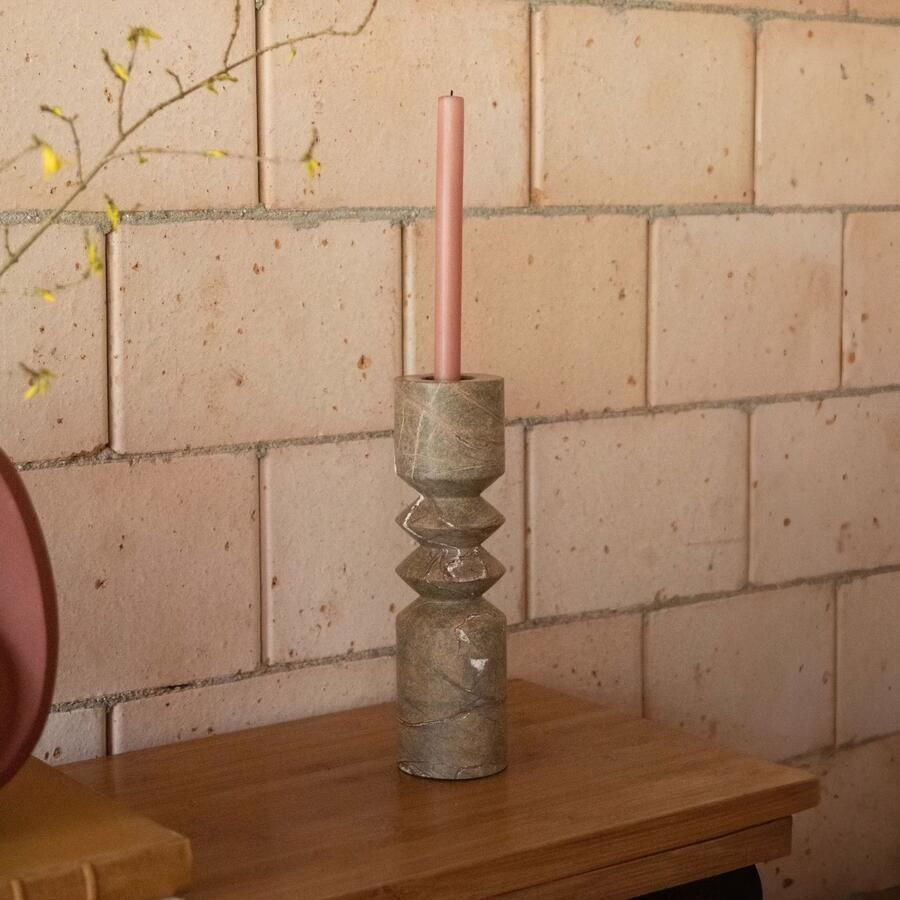 Dutchbone Kaarshouder Satpura Marmer 32cm Bruin