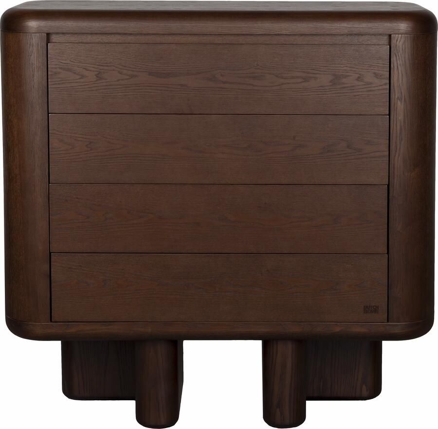 Dutchbone Ladekast Herman Walnootlook Met 4 laden Bruin